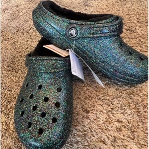 CROCS Classic Glitter Clogs Size W8/M6